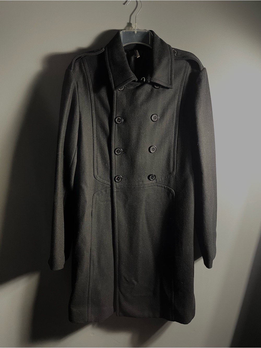 Dior men’s black wool coat